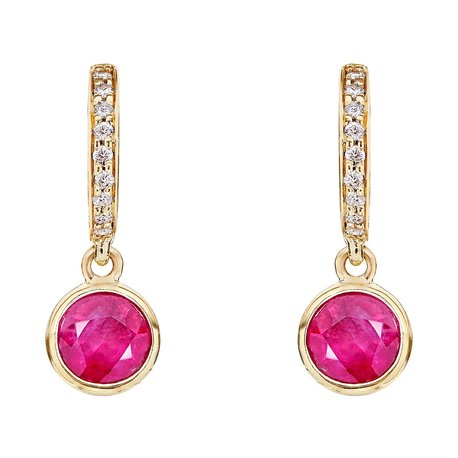 Twa huggie Earrings - Ruby & Diamond.jpg