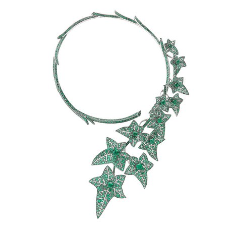 Boucheron - Lierre de Paris Question Mark necklace paved with emeralds.jpg