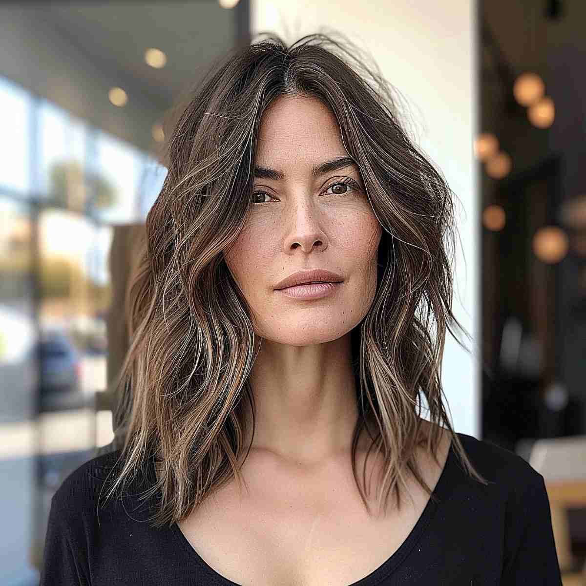 تسريحة feminine mid length layered hair.jpg