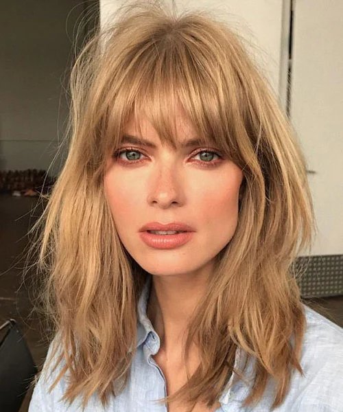 تسريحة Long Bob with Wispy Bangs.jpg