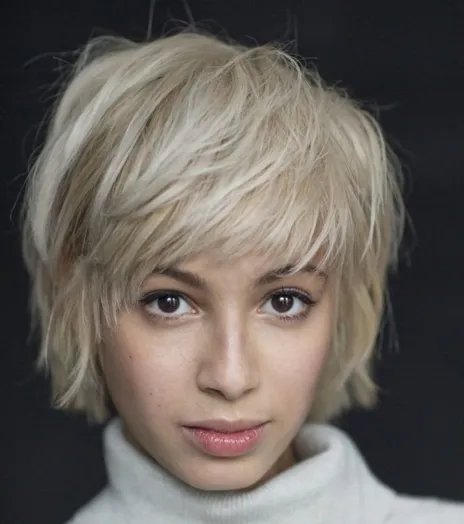 تسريحة Textured Bob with Bangs.jpg