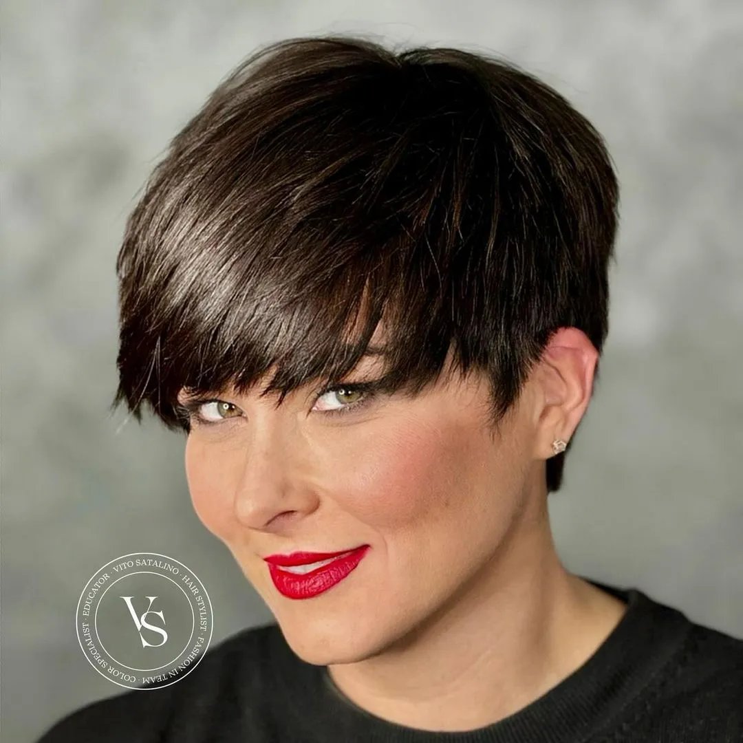 تسريحة Chocolate Brown Short Bob.jpg