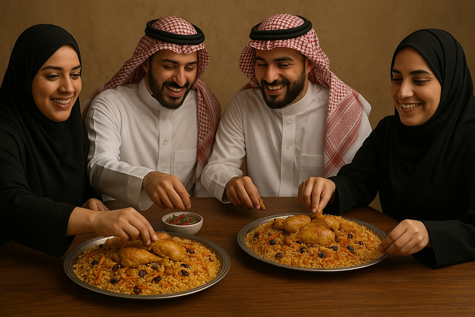 جلسة ممتعة على المائدة السعودية
