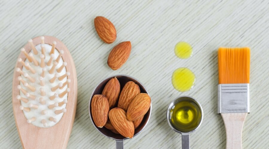 زيت اللوز الحلو للشعر منخفض المسامية