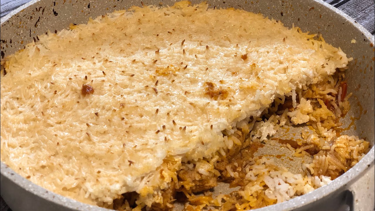 الارز والقشطة مع الدجاج