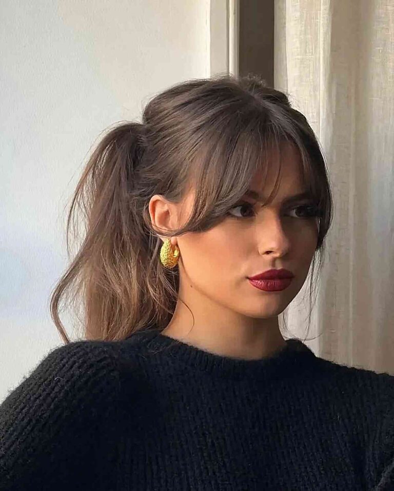 تسريحة ذيل حصان مع غرة... خيارًا عمليًا ومحبوبًا!