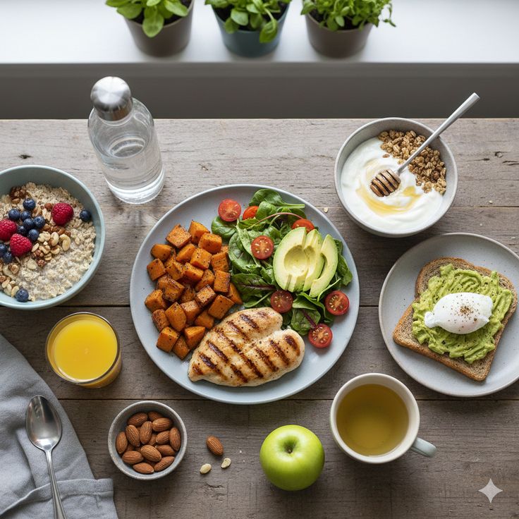 التركيز على الاطعمة الغنية بالبروتين