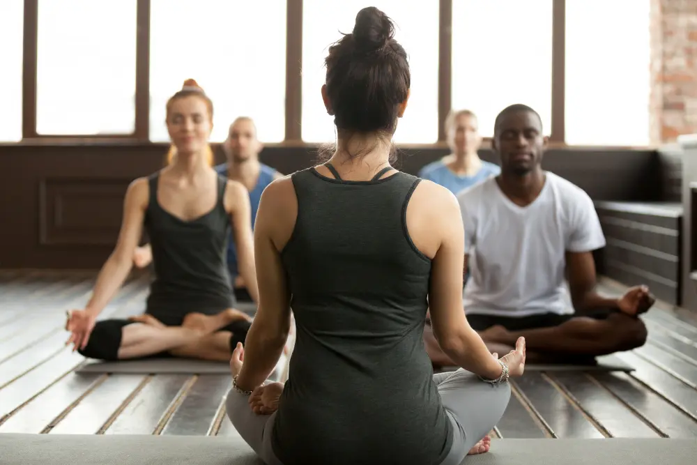 التأمل في صف اليوغا