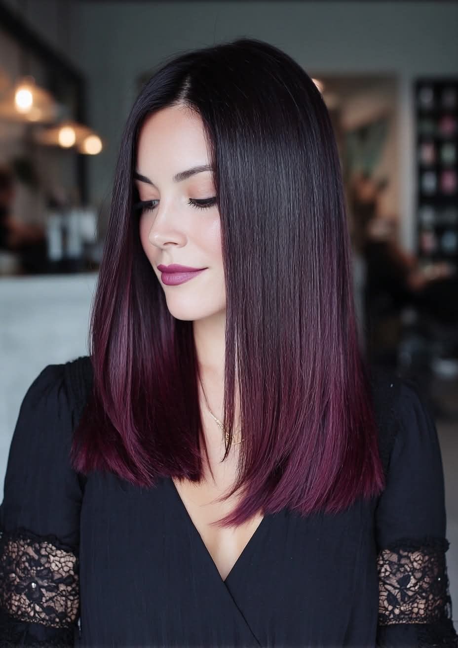 اللون البنفسجي للشعر موضة 2026