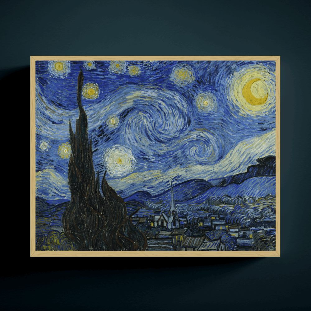 لوحة ليلة النجوم لفان جوخ