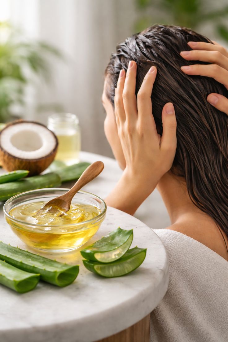 علاج القشرة في البيت بالألوفيرا