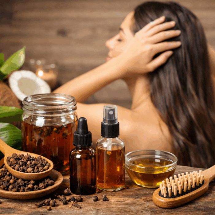 الزيت لعلاج قشرة الشعر