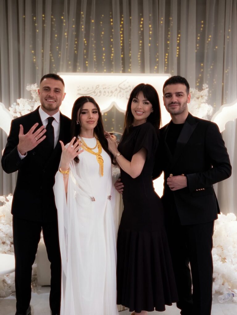 سيدرا متألقة في خطوبتها من رامي حمدان