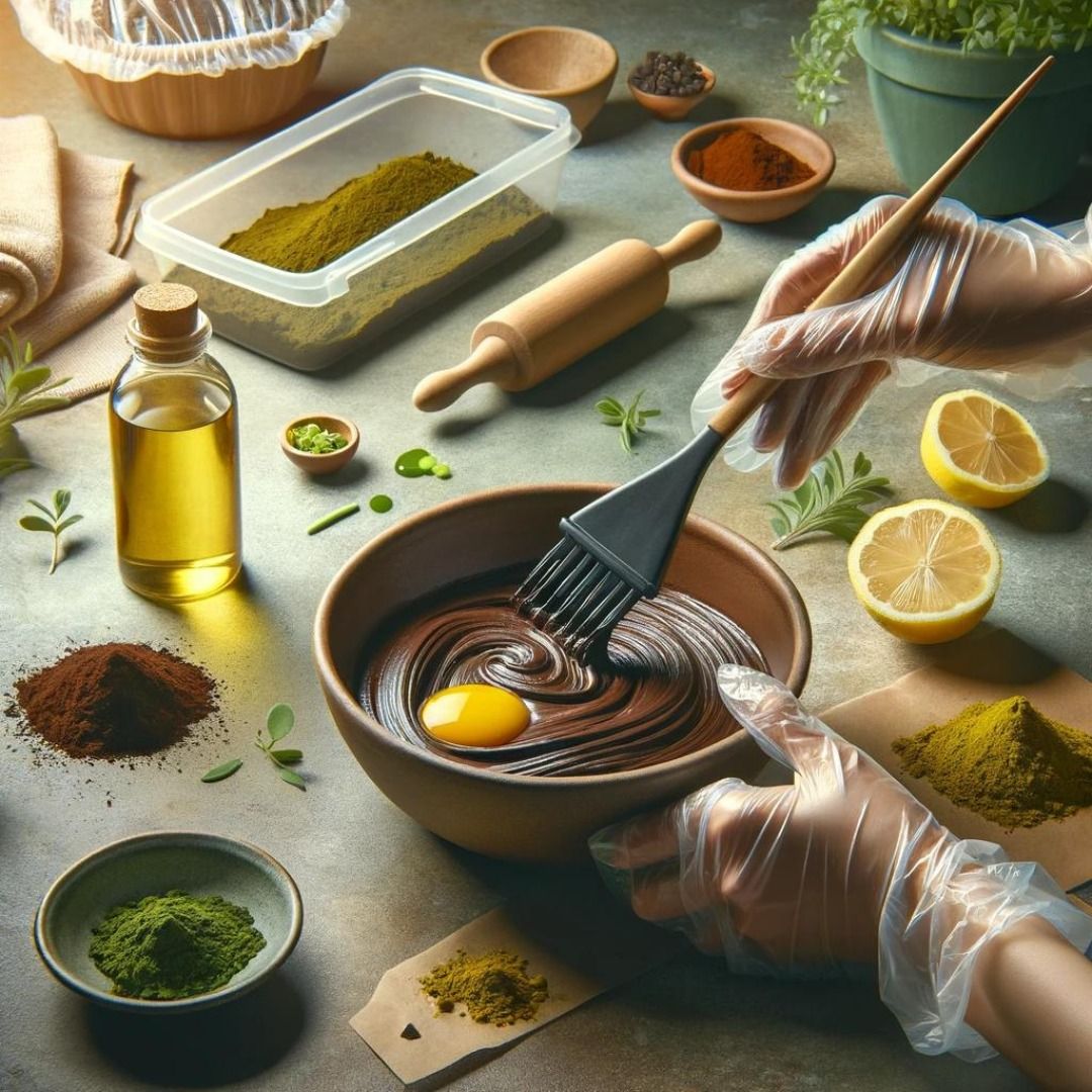 خلطة الحناء مع بعض الاعشاب